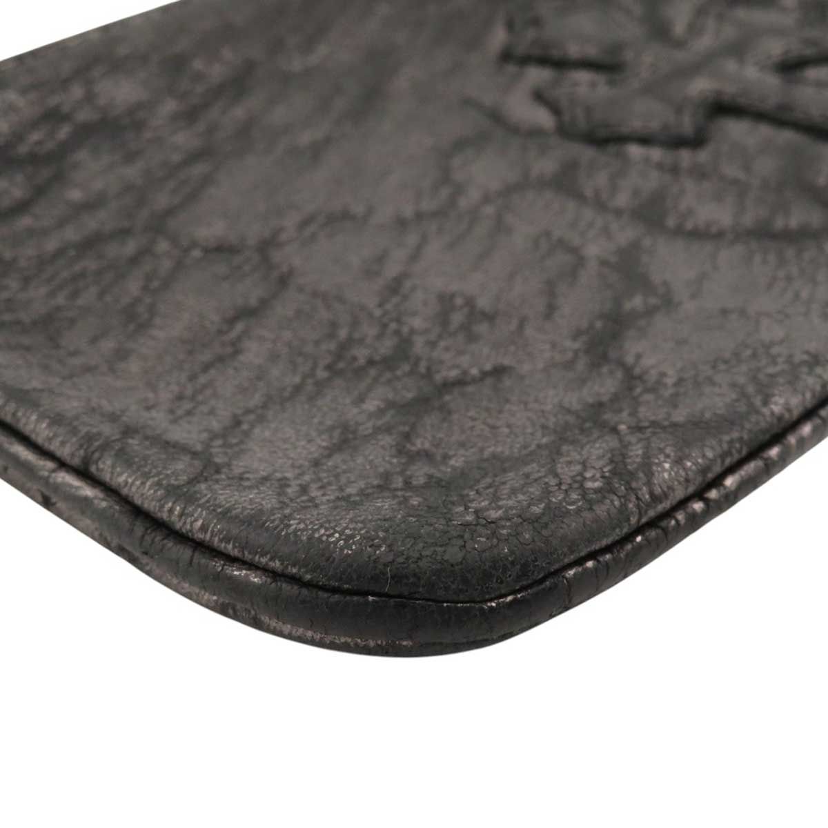  クロムハーツ クロスパッチ ダガージップ コインケース レザー シルバー ユニセックス ブラック CHROME HEARTS アパレル 小物 コインケース 小銭入れ 小物