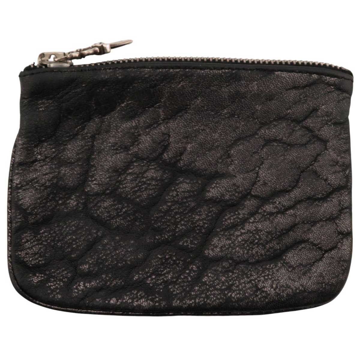 クロムハーツ クロスパッチ ダガージップ コインケース レザー シルバー ユニセックス ブラック CHROME HEARTS アパレル 小物