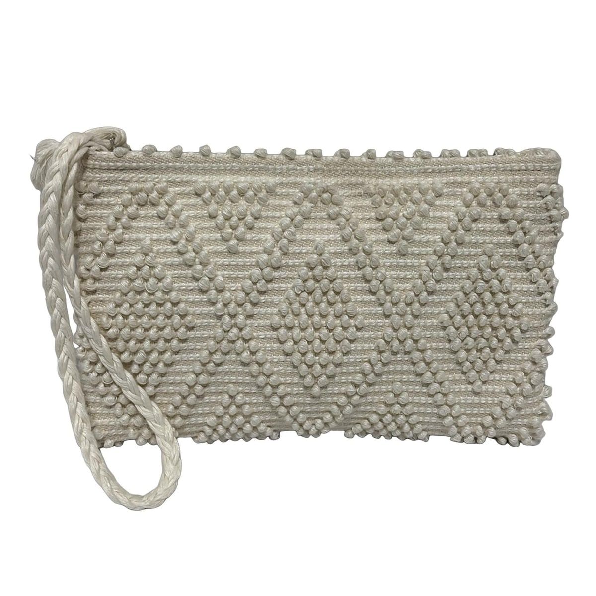 Antonello アントネッロ クラッチバッグ - 白 Antonello Tedde コットン リネン