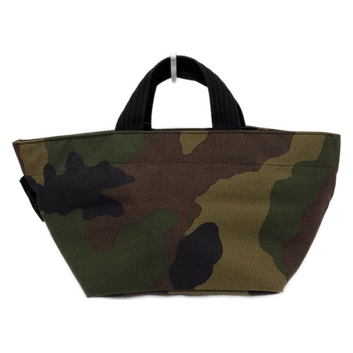 Herve Chapelier エルベシャプリエ ハンドバッグ ナイロン舟型トートS カーキ×黒×マルチ Nライン 迷彩柄