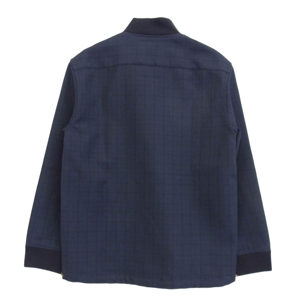 MARNI マルニ 18AW CUMU0005L0 SHADOW CHECK WOOL JACKET シャドウ ウール チェック ジャケット ネイビー系 44