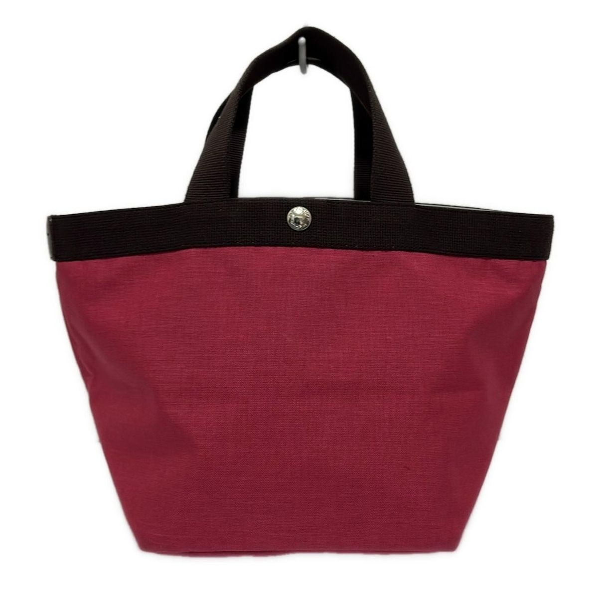 Herve Chapelier エルベシャプリエ トートバッグ コーデュラ舟型トートM ピンク×ダークブラウン Cライン