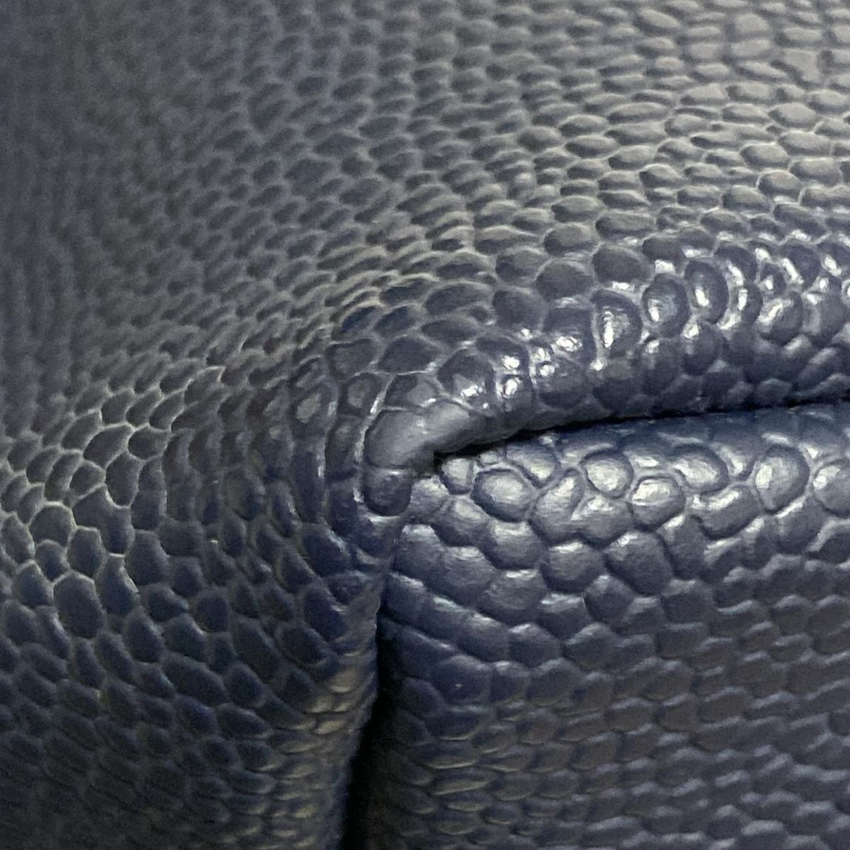 リュクス舟型トートM ダークネイビー×パープル