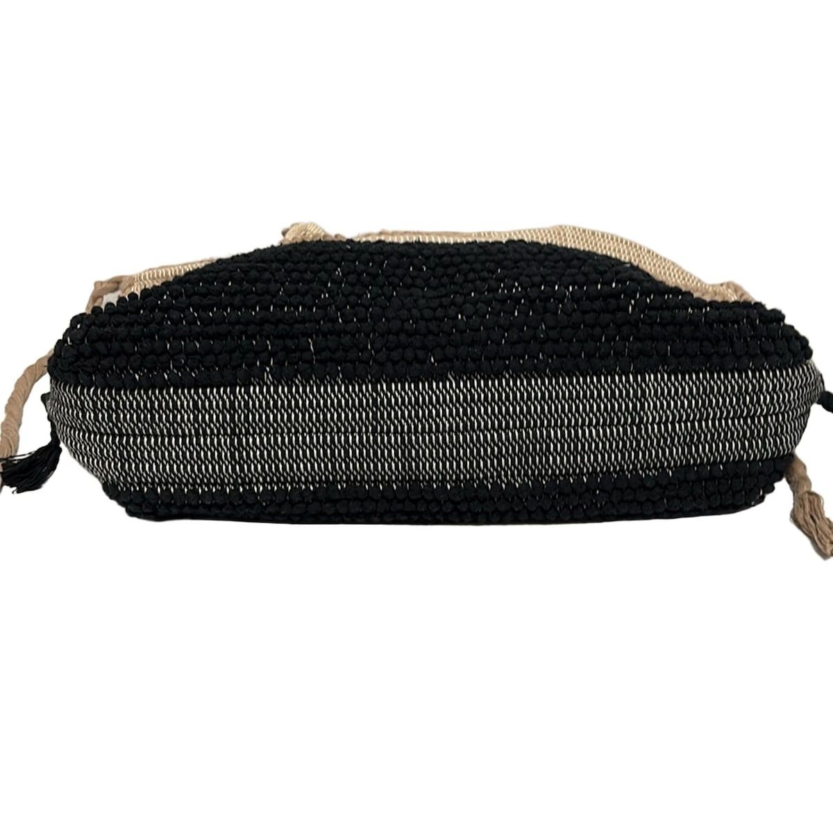 Antonello アントネッロ トートバッグ - ベージュ×黒×白 コットン DECORATOM_COM_BR