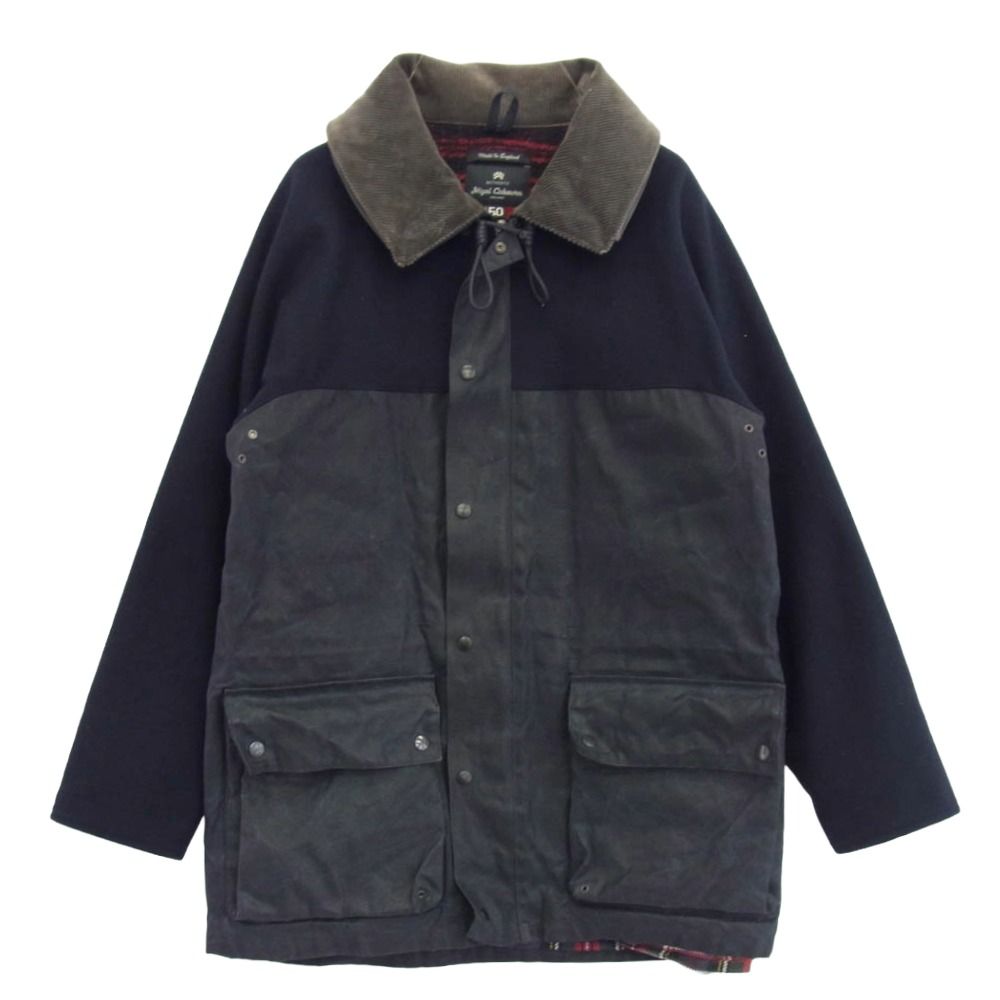 Nigel Cabourn ナイジェルケーボン 10AW 8091130011 英国製 AUTHENTIC LINE BEESWAX CITTON STORM PARKA 裏地チェック 襟コーデュロイ ストームパーカ マウンテンパーカー コート