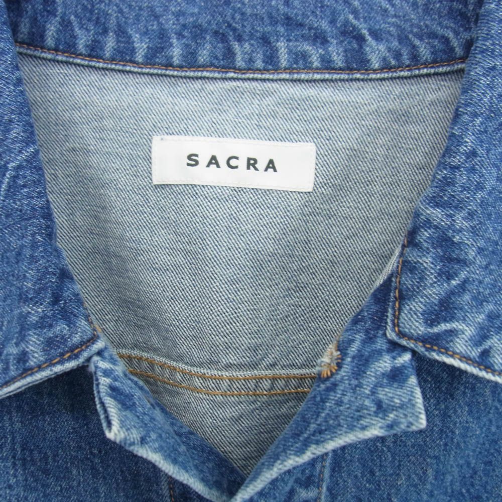 サクラ SACRA ボリュームスリーブ デニムジャケット インディゴブルー系 38 GULLKHAN_COM
