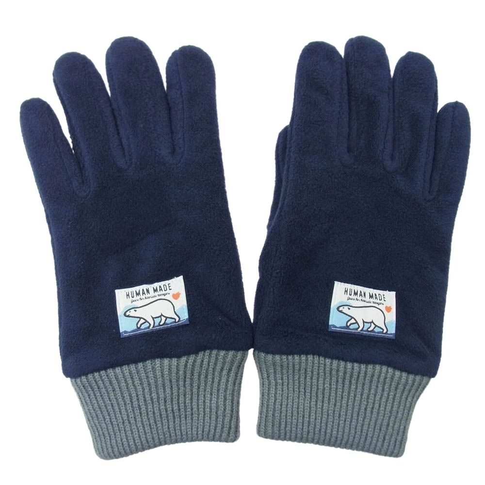 HUMAN MADE ヒューマンメイド HM28GD025 Fleece Gloves Navy フリース グローブス 手袋 ネイビー系 グレー系 新古品