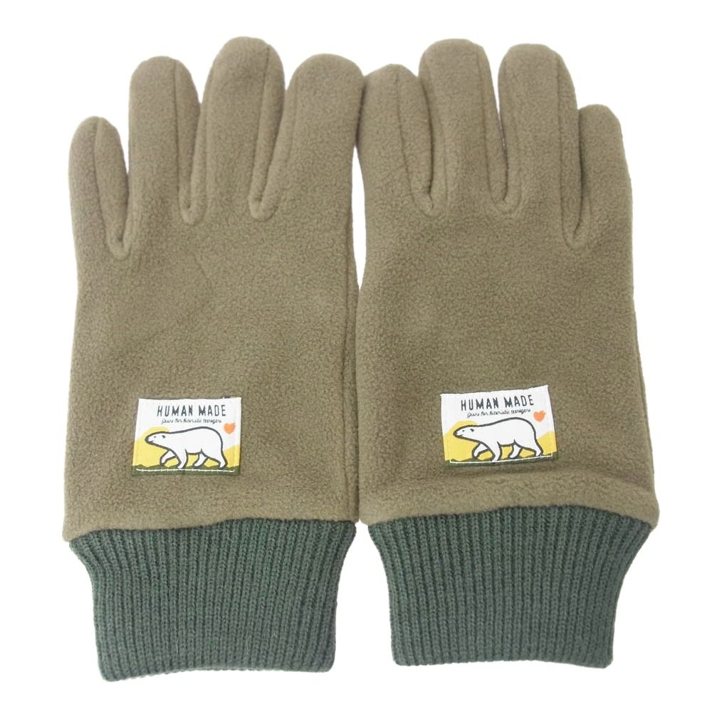 HUMAN MADE ヒューマンメイド HM28GD025 Fleece Gloves Olive フリース グローブス 手袋 カーキ系 新古品