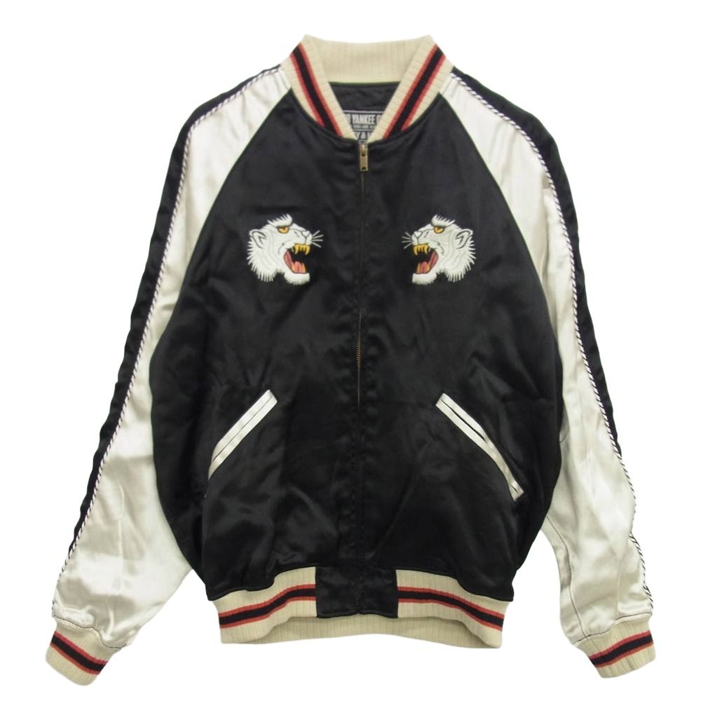 HYSTERIC GLAMOUR ヒステリックグラマー 25SS 02251AB03 FLAMING TOUTH ガール刺繍 スカジャン サテン ジャケット ブラック系 M