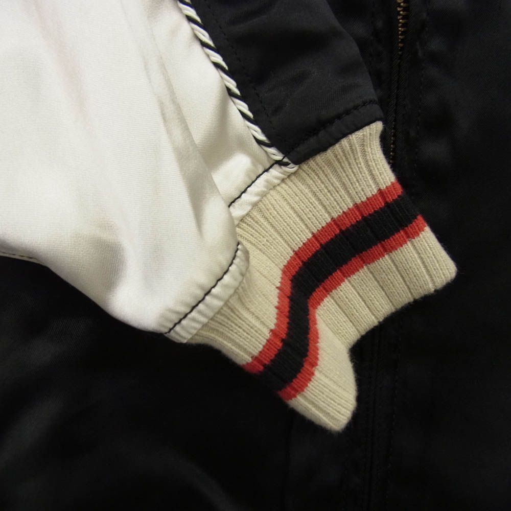 HYSTERIC GLAMOUR ヒステリックグラマー 25SS 02251AB03 FLAMING TOUTH ガール刺繍 スカジャン サテン ジャケット ブラック系 M WWW_KANDAIZUMI_COM