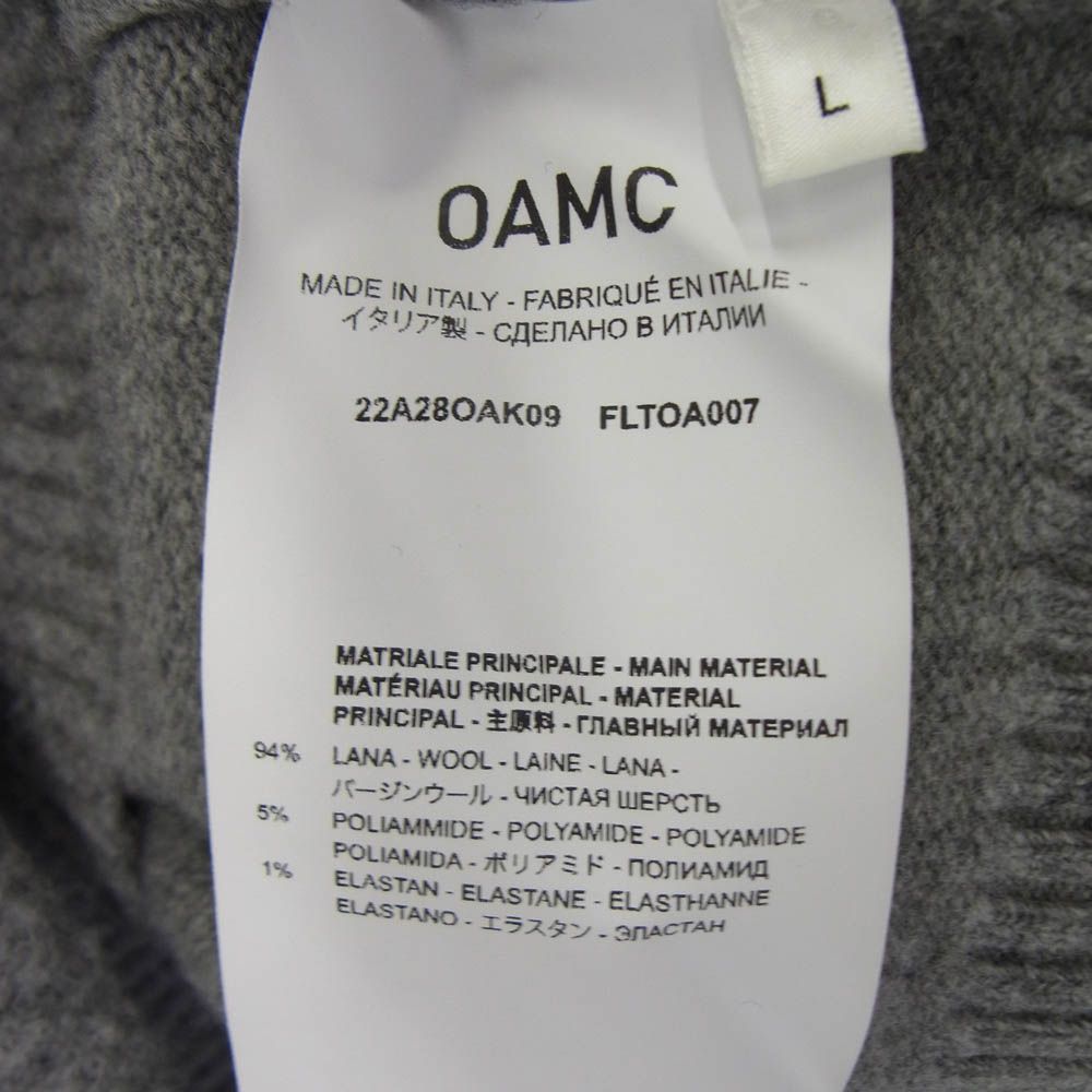 OAMC オーエーエムシー 22AW 22A28OAK09 バックロゴ ニット セーター