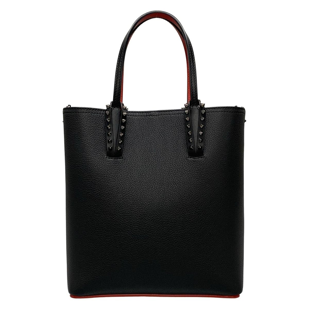 CHRISTIAN LOUBOUTIN クリスチャンルブタン トートバッグ カバタ 3205221 黒 スタッズ レザー