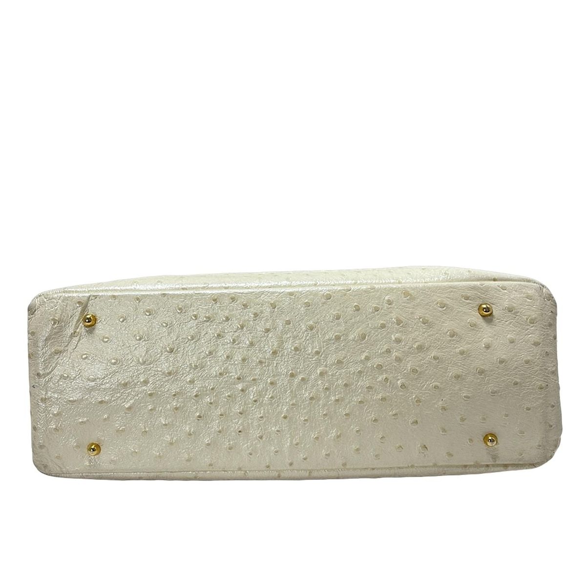 アイボリー×ゴールド レザー