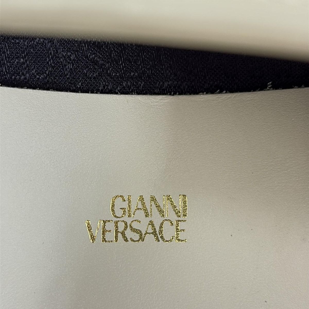 GIANNIVERSACE ジャンニヴェルサーチ トートバッグ - アイボリー×ゴールド レザー DECORATOM_COM_BR