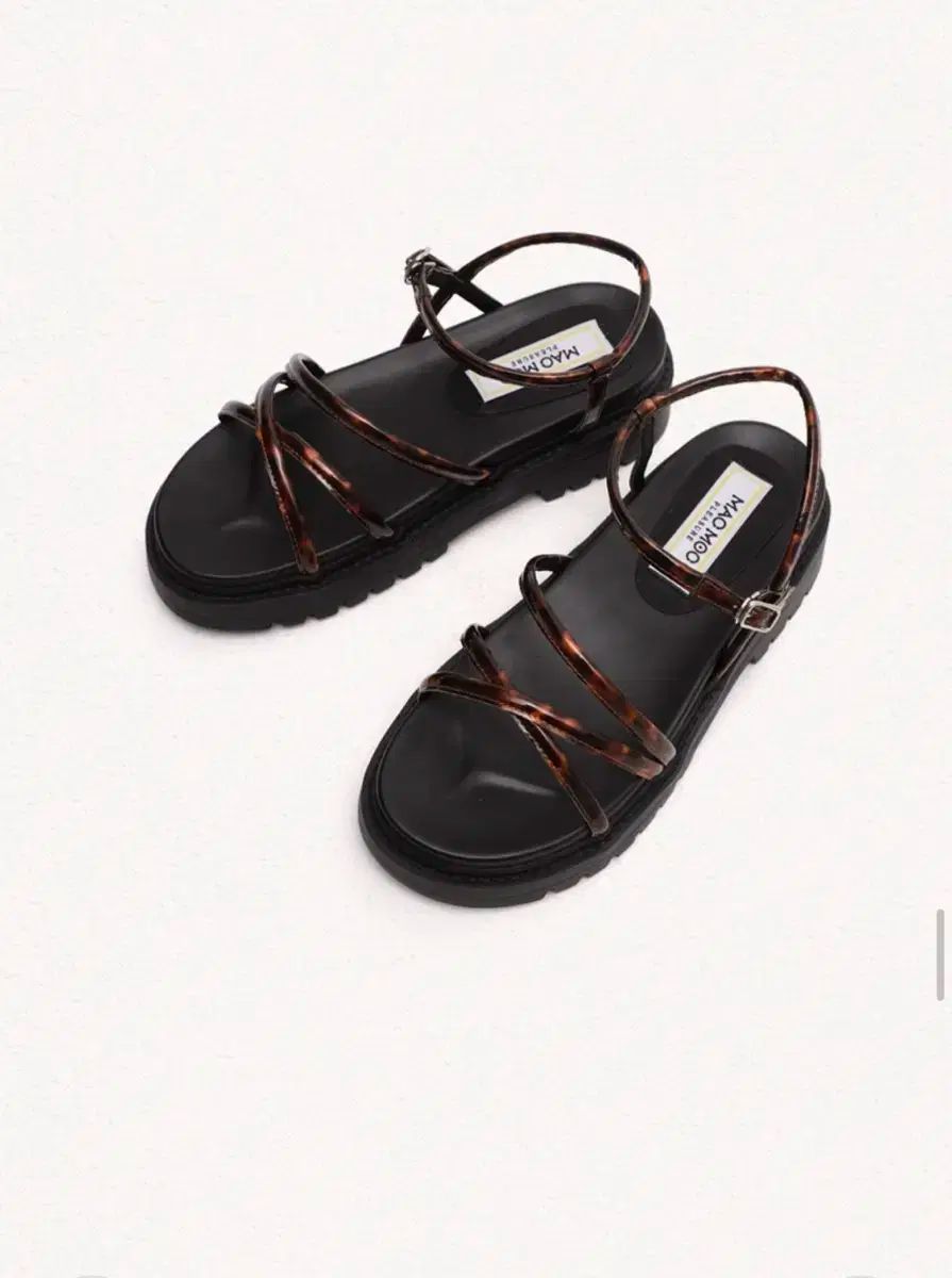  3回着用 MACMOC マクモク ベル ストラップ クロス サンダル 225 サンダル サンダル ミュール
