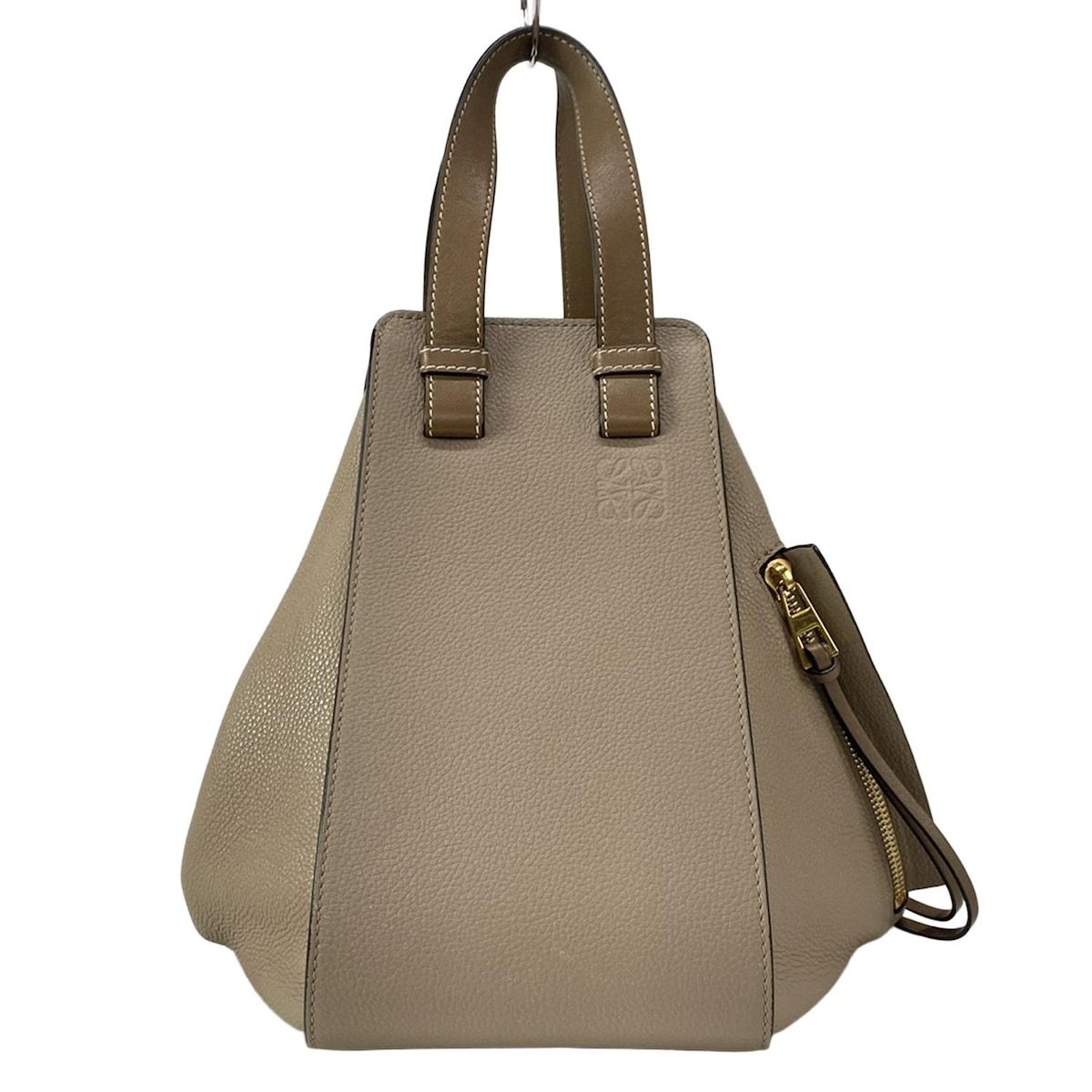 LOEWE ロエベ ハンドバッグ ハンモックバッグスモール サンド ミンク ベージュ ブラウン レザー