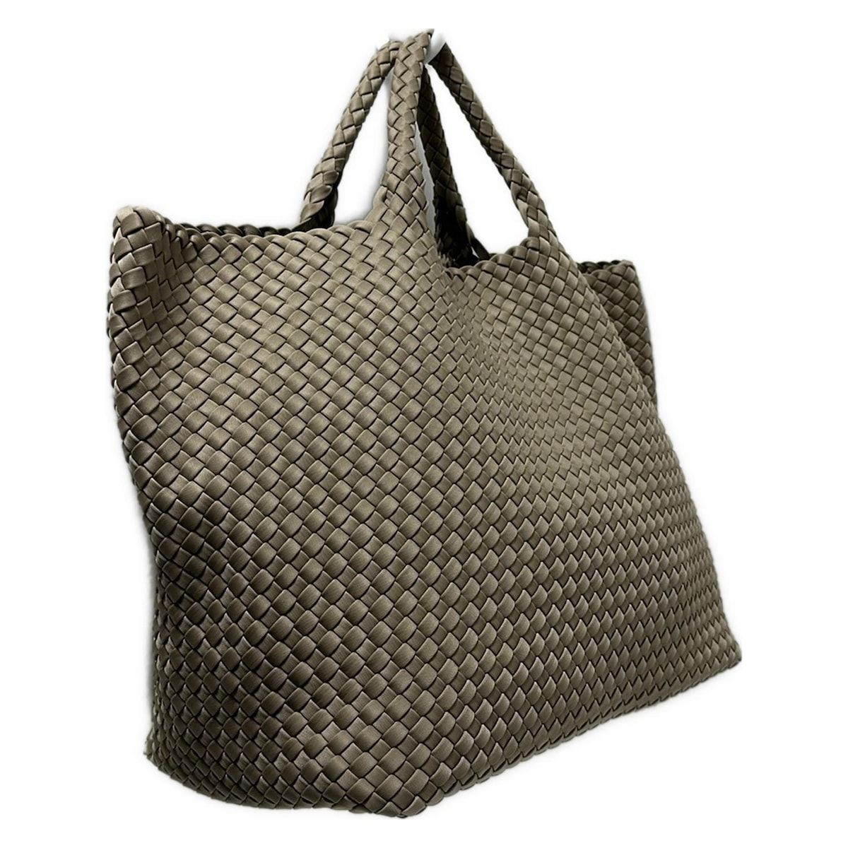 NAGHEDI ナゲディ トートバッグ - グレーベージュ 編み込み