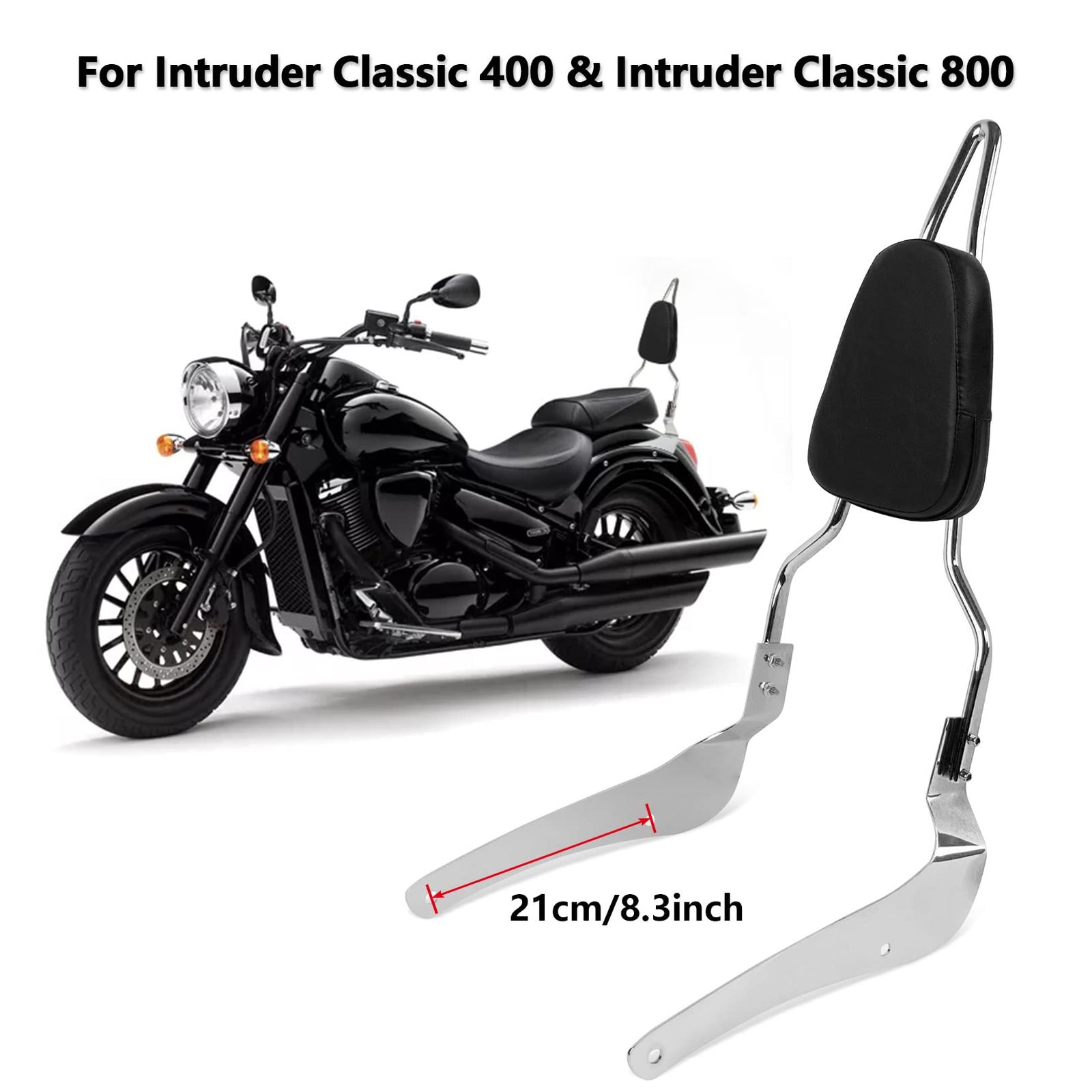 バイク用 シーシーバー リアキャリア付き タンデムバー 背もたれ バックレスト 対応車種 スズキ イントルーダークラシック スズキ ブールバード VL400 VL800 M50 C50