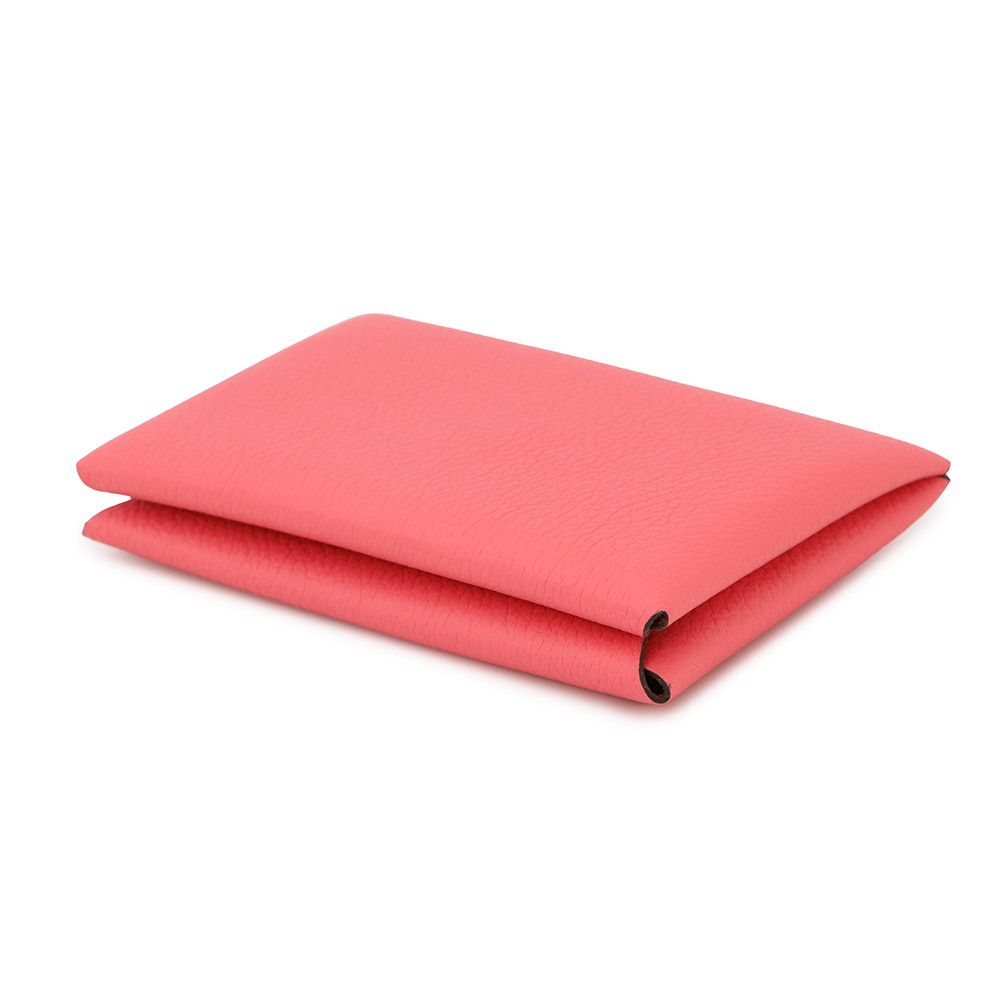 エルメス カードケース カルヴィ ローズアザレ エバー K刻印 HERMES 名刺入れ