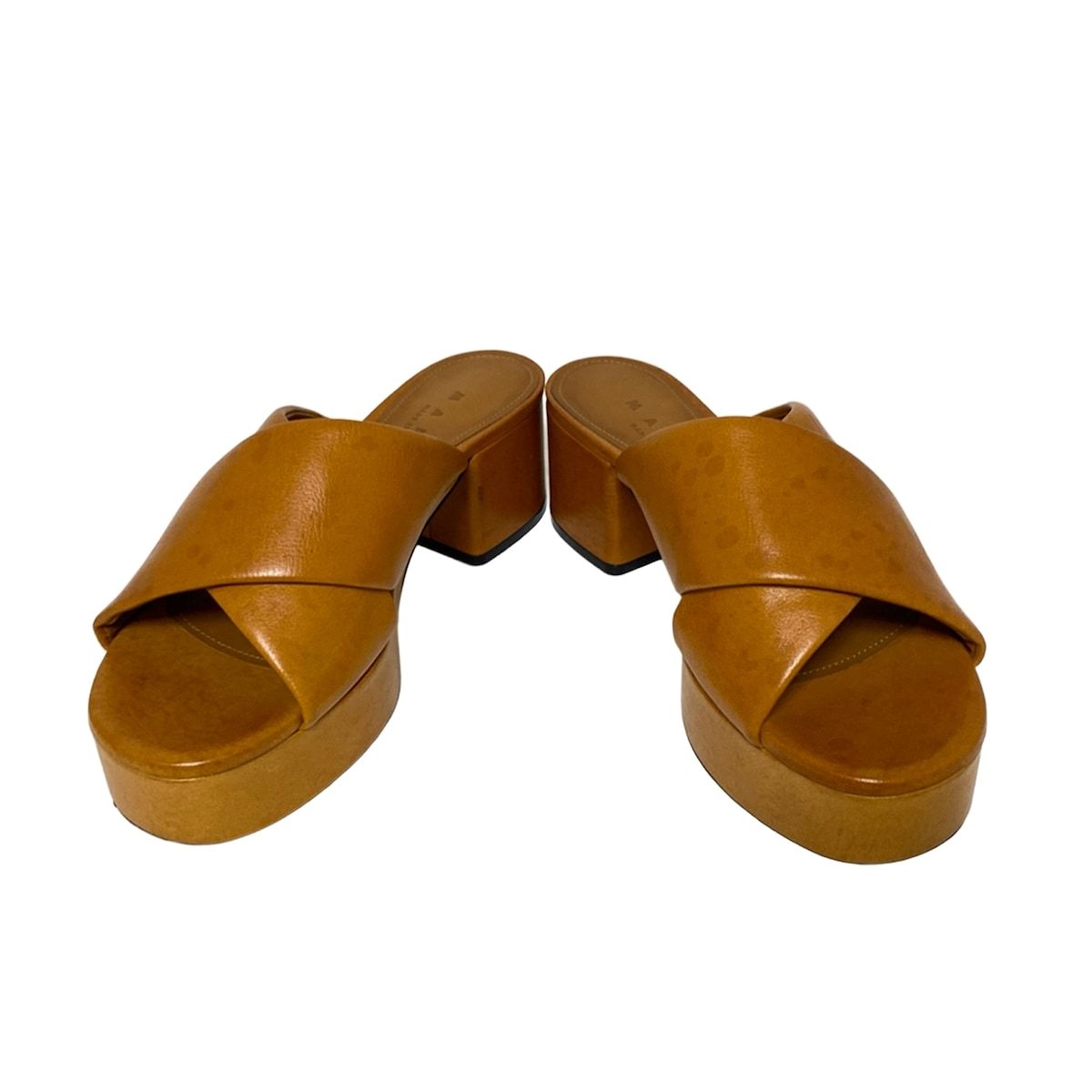 MARNI マルニ ミュール 35 レディース - ブラウン レザー