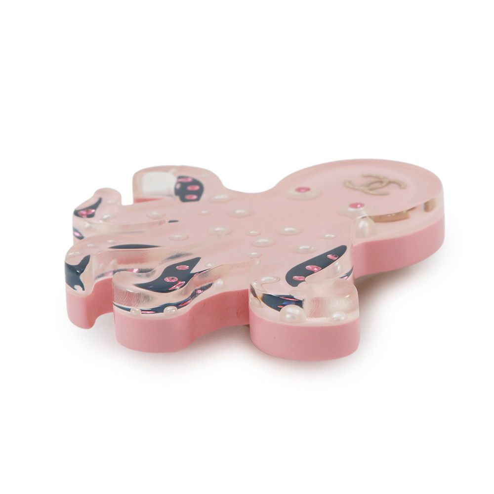 シャネル ブローチ ココマーク タコモチーフ プラスチック フェイクパール ラインストーン 18 A CHANEL