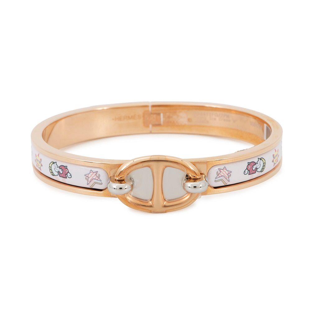 エルメス ブレスレット シェーヌダンクル ミニクリック PM ファニー アイスクリーム ジャスミン ピンクゴールド金具