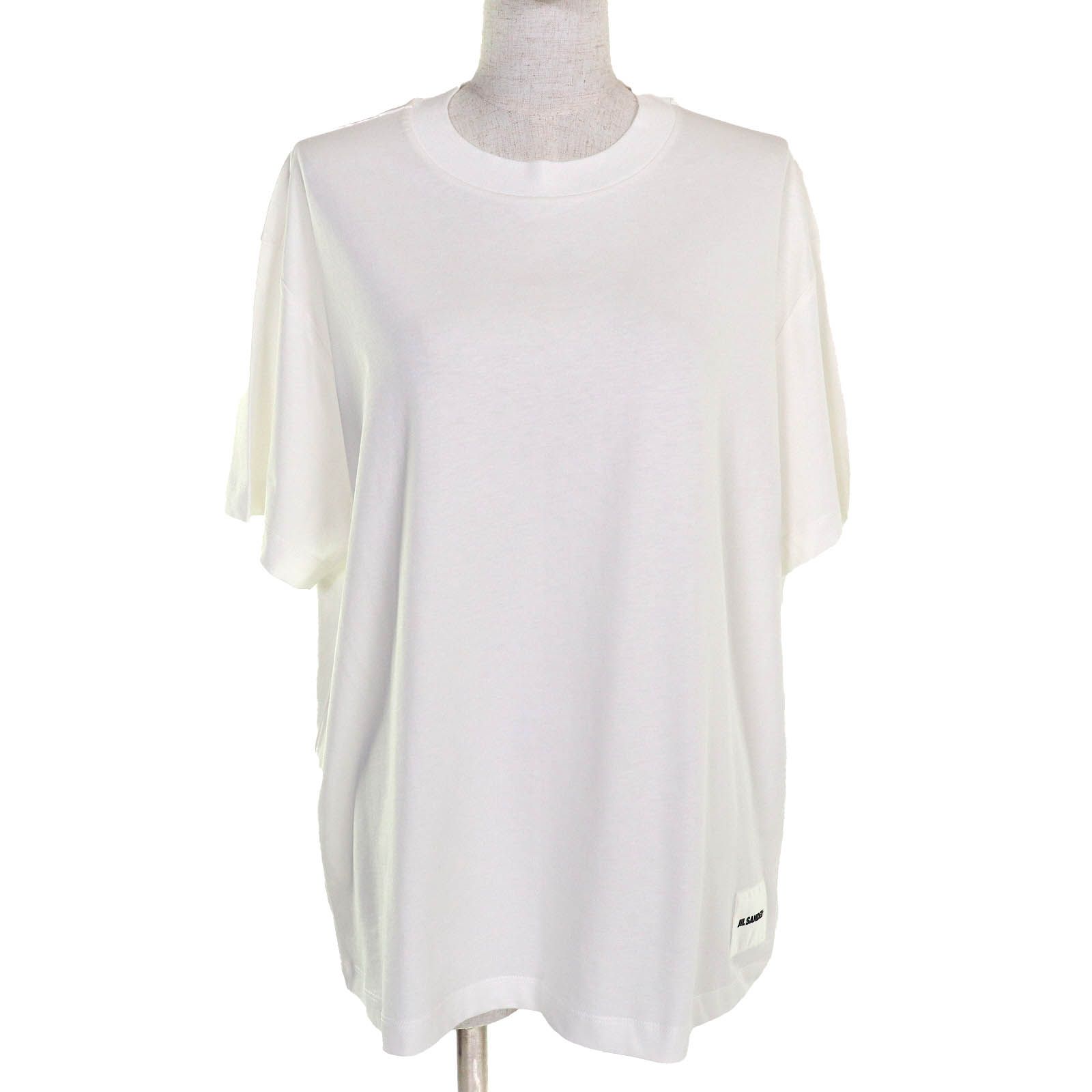極美品△JIL SANDER+ ジルサンダープラス コットン100％ ロゴワッペン 