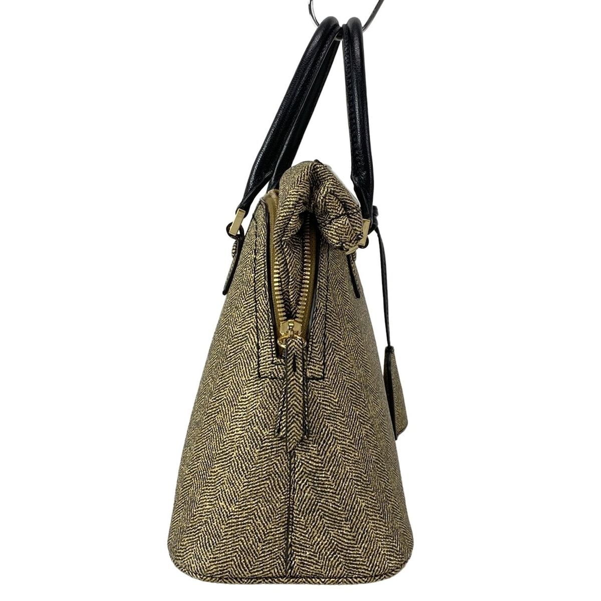 Maison Margiela メゾンマルジェラ ハンドバッグ 5AC ミニ SB3WG0047 ベージュ×ゴールド×黒 レザー