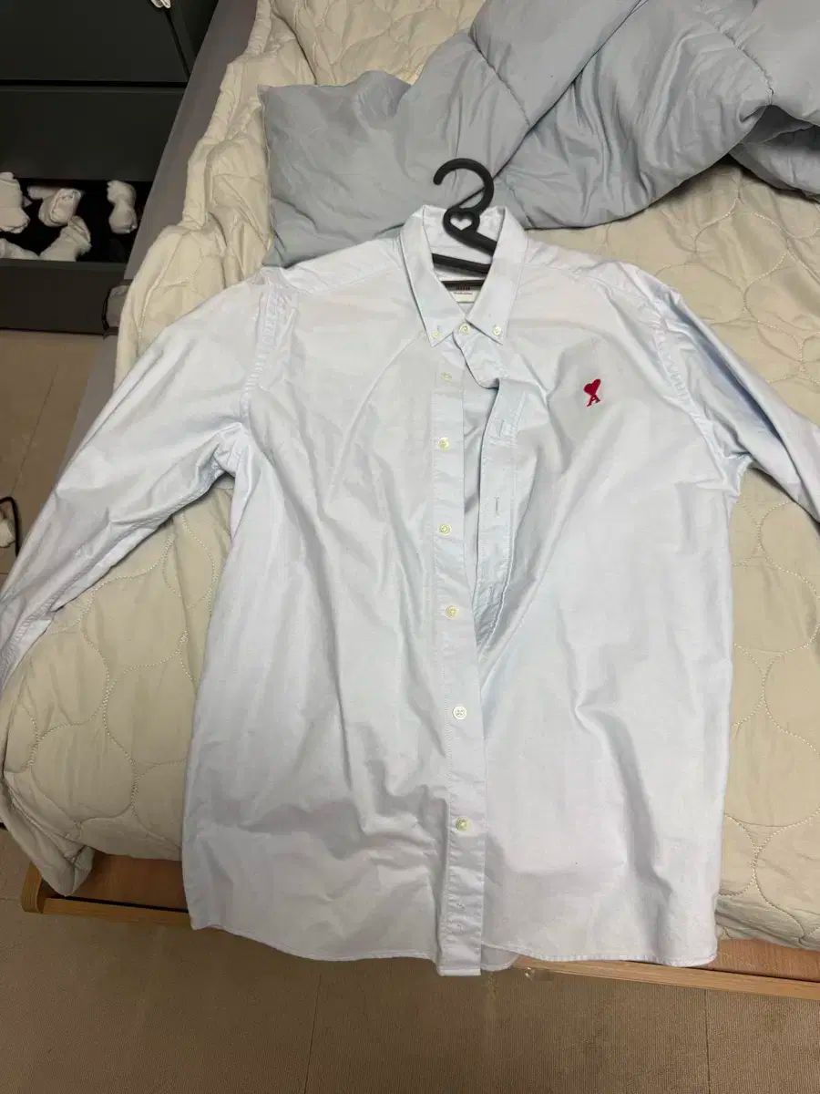 アミ AMI オックスフォード シャツ スカイブルー 40