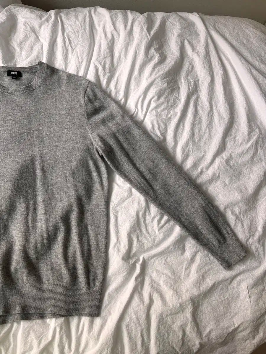 ユニクロ カシミア ニット グレー L