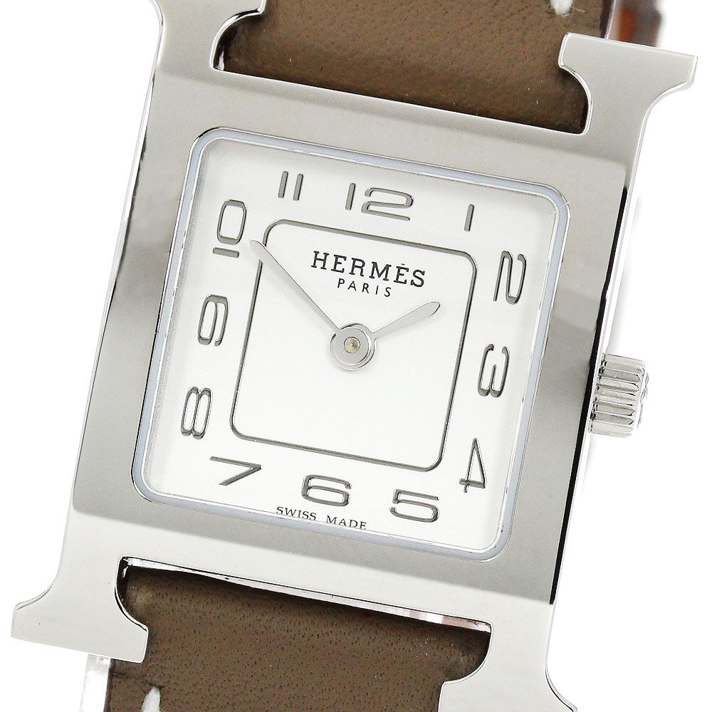 エルメス HERMES HH1.210 Hウォッチ クォーツ レディース 内箱 保証書付き_916851