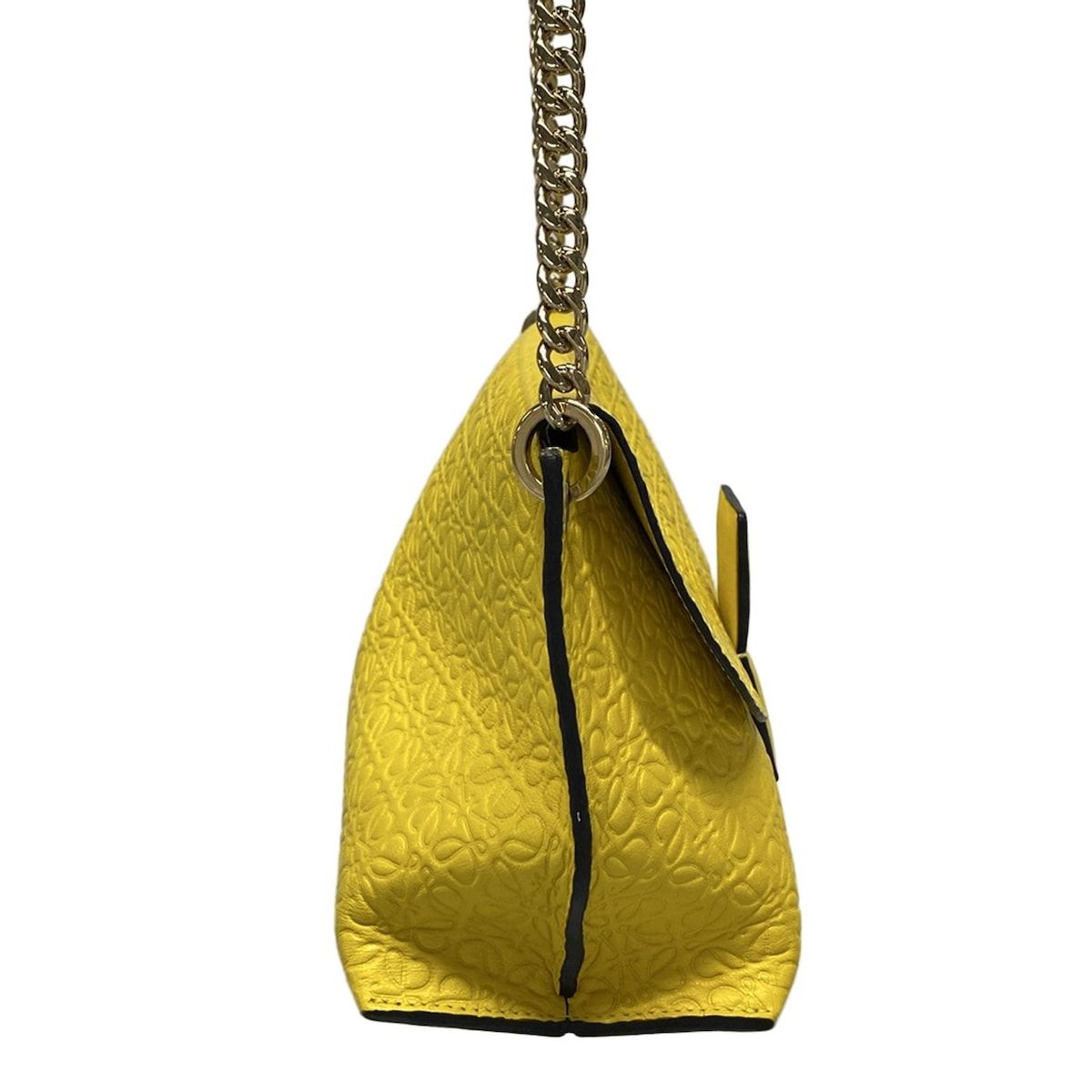 LOEWE ロエベ ショルダーバッグ アベニュー リピートアナグラム イエロー チェーンショルダー レザー