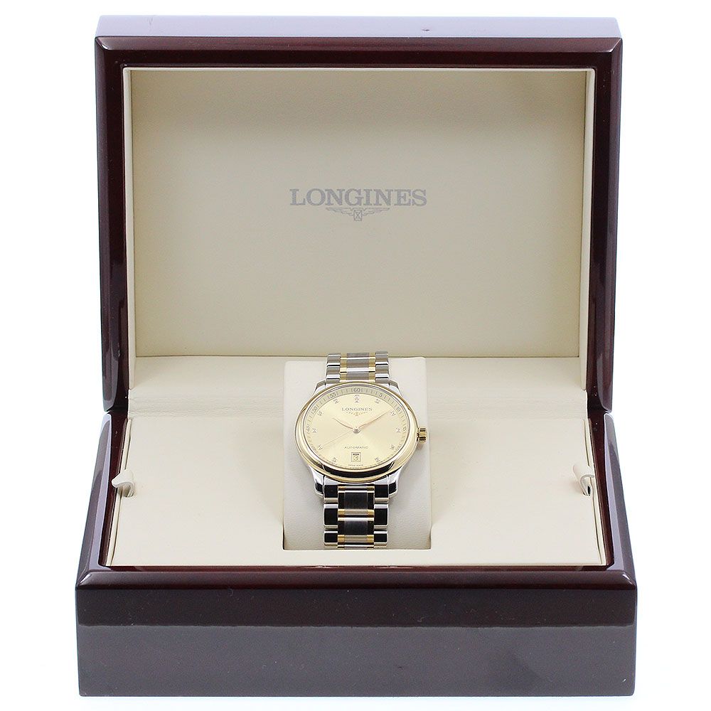 ロンジン L 2 628 5 マスター 12 Pダイヤ 自動巻き メンズ 内 き_914516