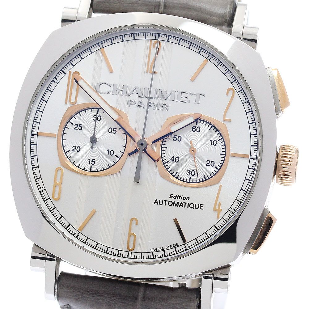 ショーメ Chaumet W11790-30V ダンディ クロノグラフ デイト 自動巻き メンズ _906518