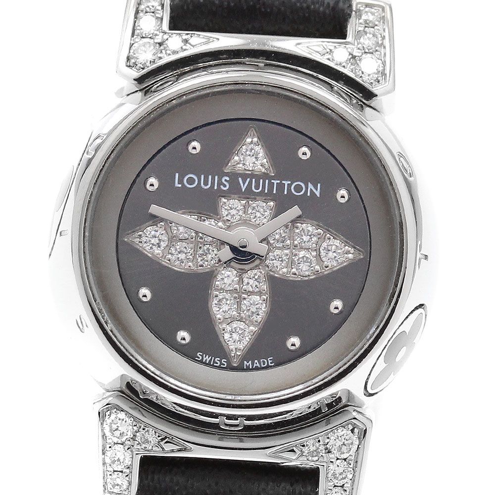 ルイ ヴィトン LOUIS VUITTON Q151K タンブールビジュ ダイヤモンド クォーツ レディース 保証書付き_917655