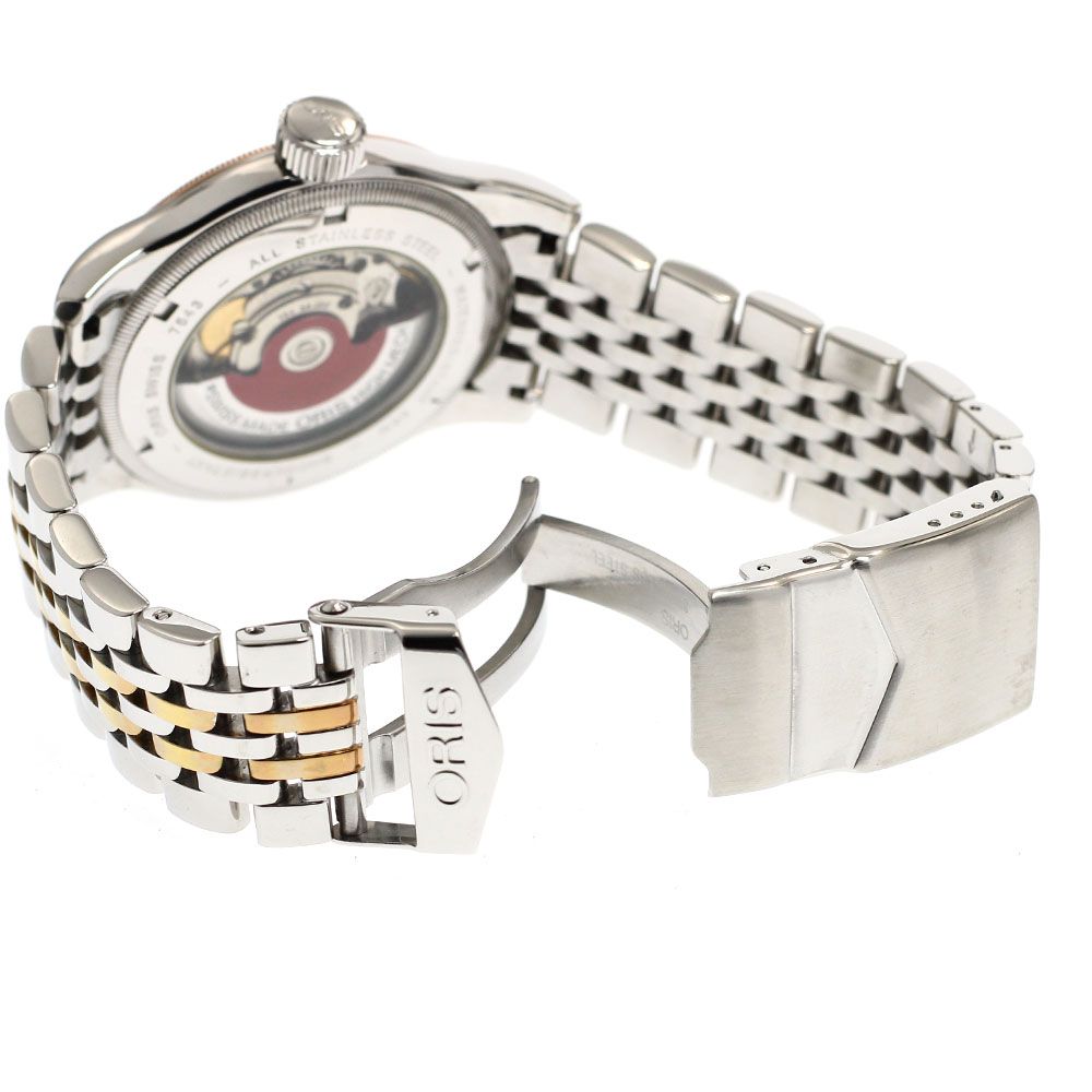 オリス ORIS 7543 ポインターデイト ビッククラウン 自動巻き メンズ_