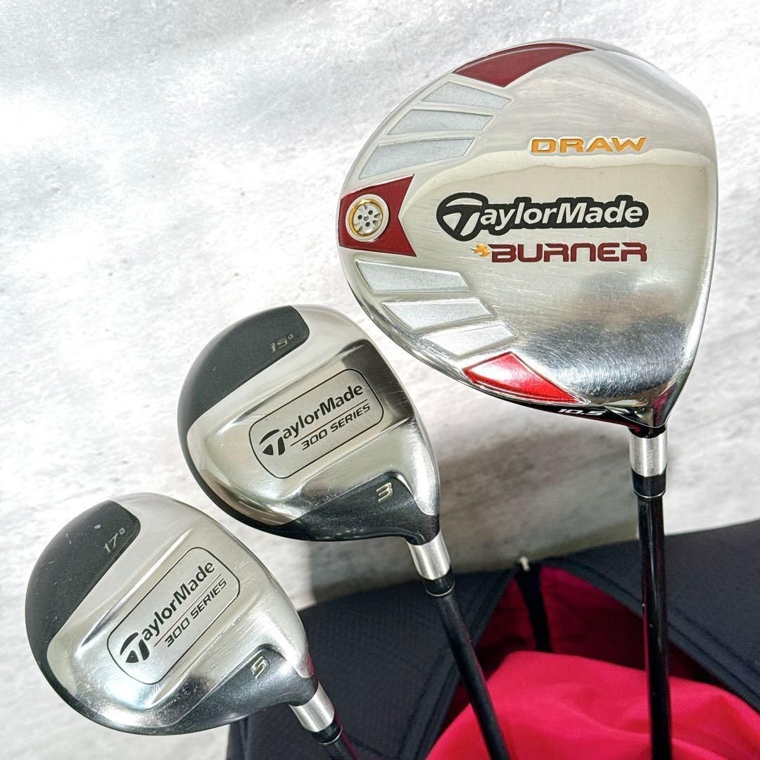 ゴルフクラブセット メンズ TaylorMade テーラーメイド フルセット 12本 NIKE ナイキ キャディバッグ付き フレックスR 男性 右利き K 097