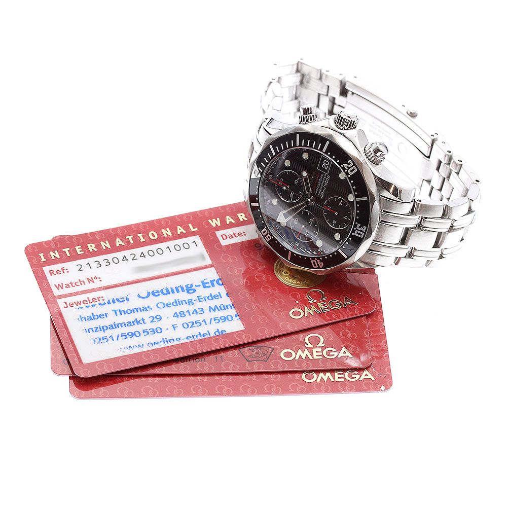 オメガ OMEGA 213 30 42 40 01 001 シーマスター プロダイバーズ 300 M デイト クロノグラフ 自動巻き メンズ保証書付き_914447