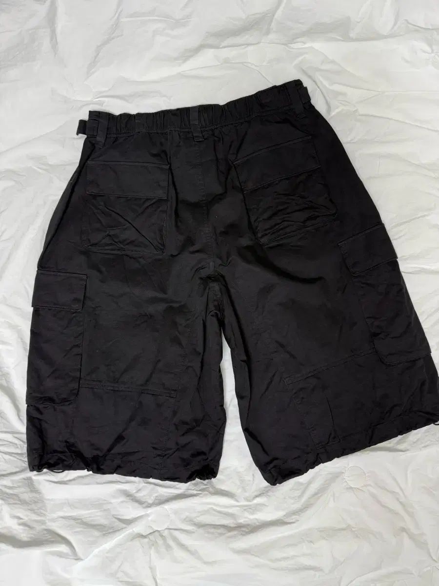 4 POLYTERU バミューダ カーゴ パンツ ブラック