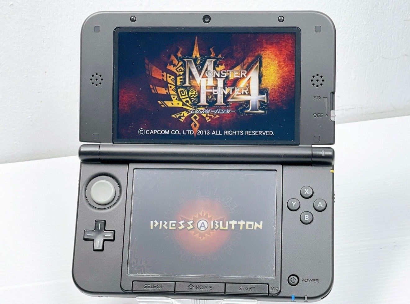 ニンテンドー 3DSLL モンスターハンター4 パック ゴア マガラブラック Monster Hunter4 マルチスタンド付属 遊べるセット 動作 済み ds 3dsll 3DS LL 任天堂