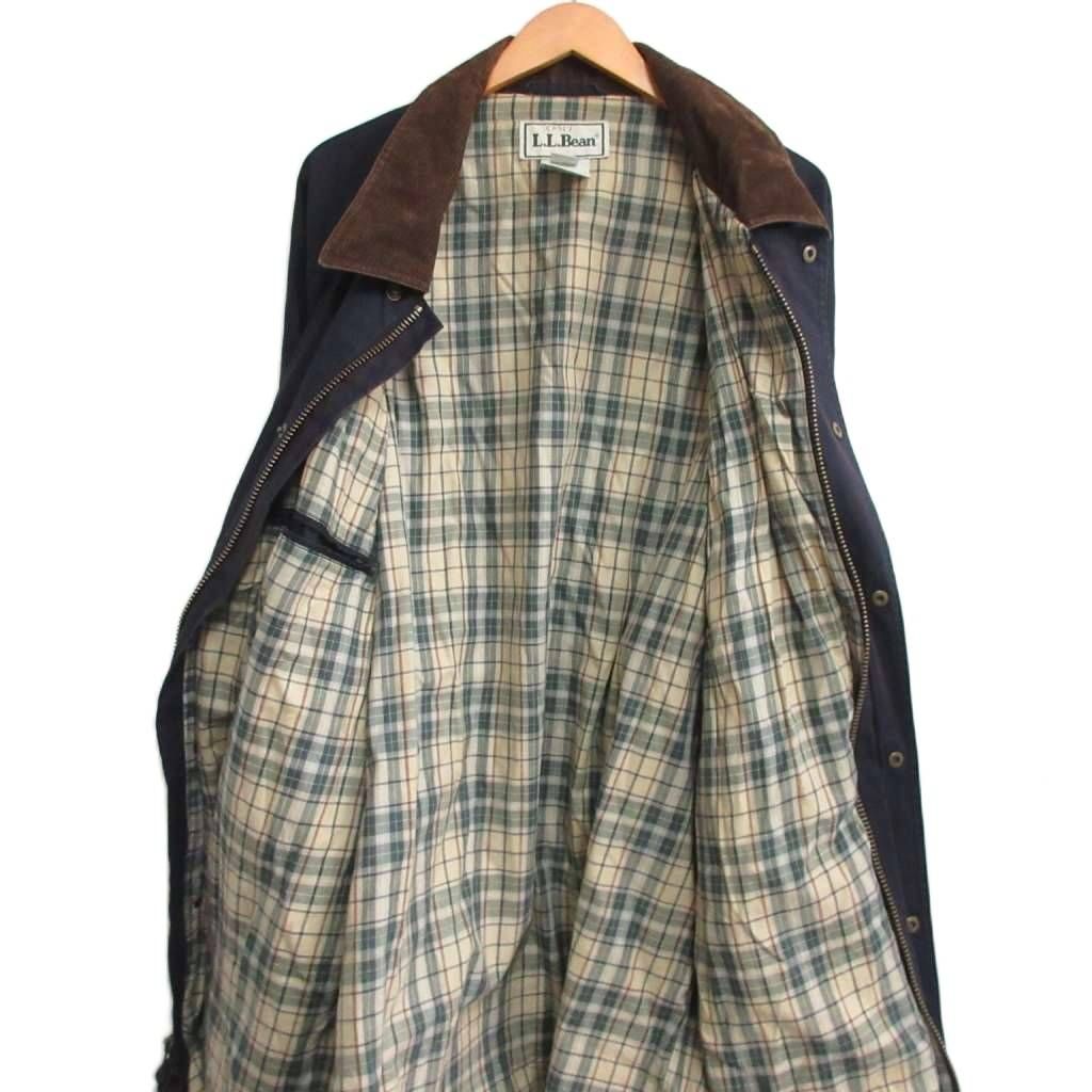  エルエルビーン L BEAN 80 s ヴィンテージ ハンティングジャケット カバーオール コーズ襟 裏地チェック 紺 ネイビー XL その他 登山 クライミング用品