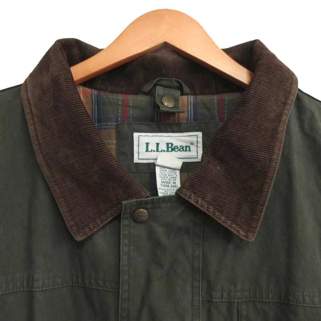 80s L.L.Bean エルエルビーン オイルドジャケット フーディ カーキ 80s  エルエルビーン オイルドジャケット フーディ カーキ