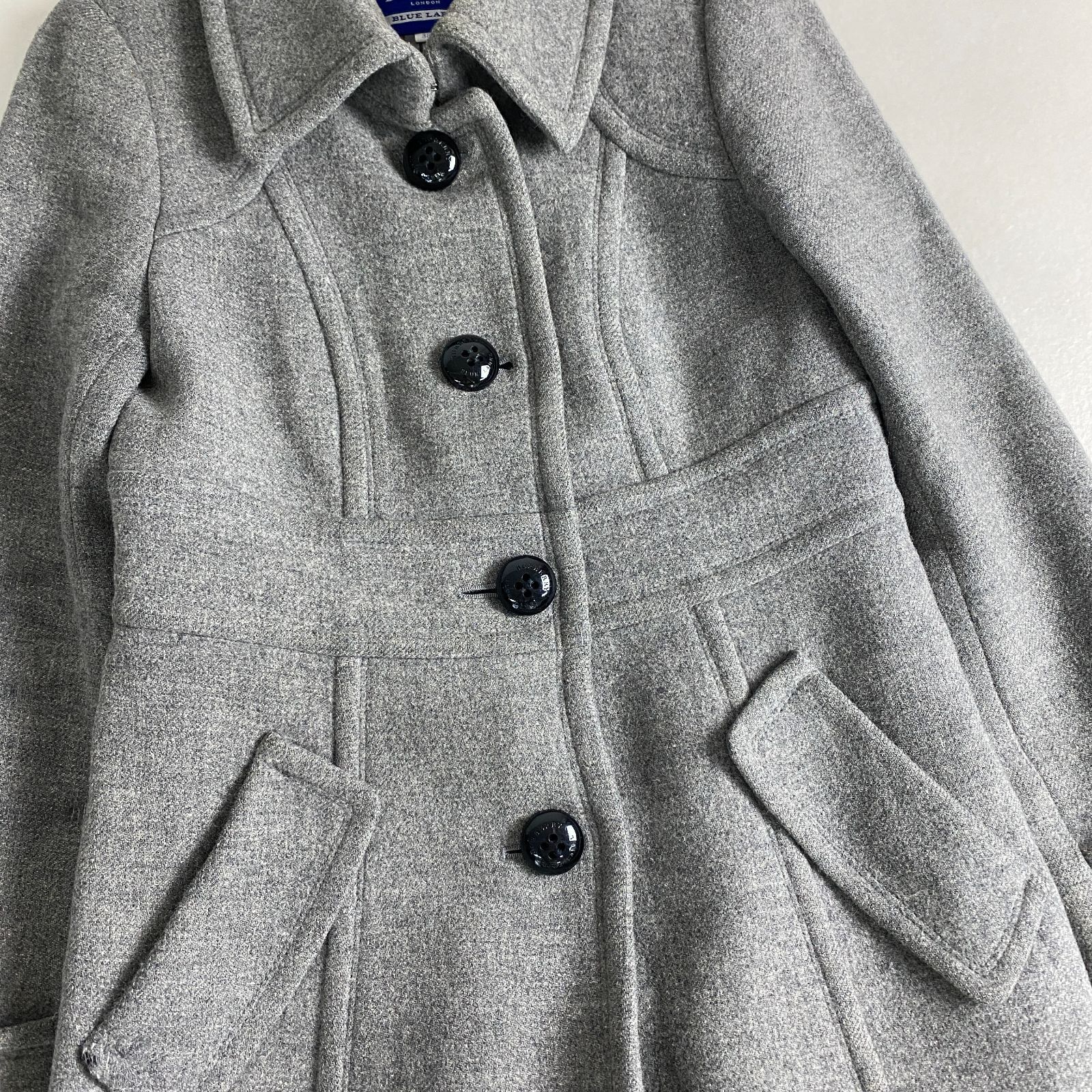 バーバリーブルーレーベル コート シングルフレア BURBERRY BLUE LABEL