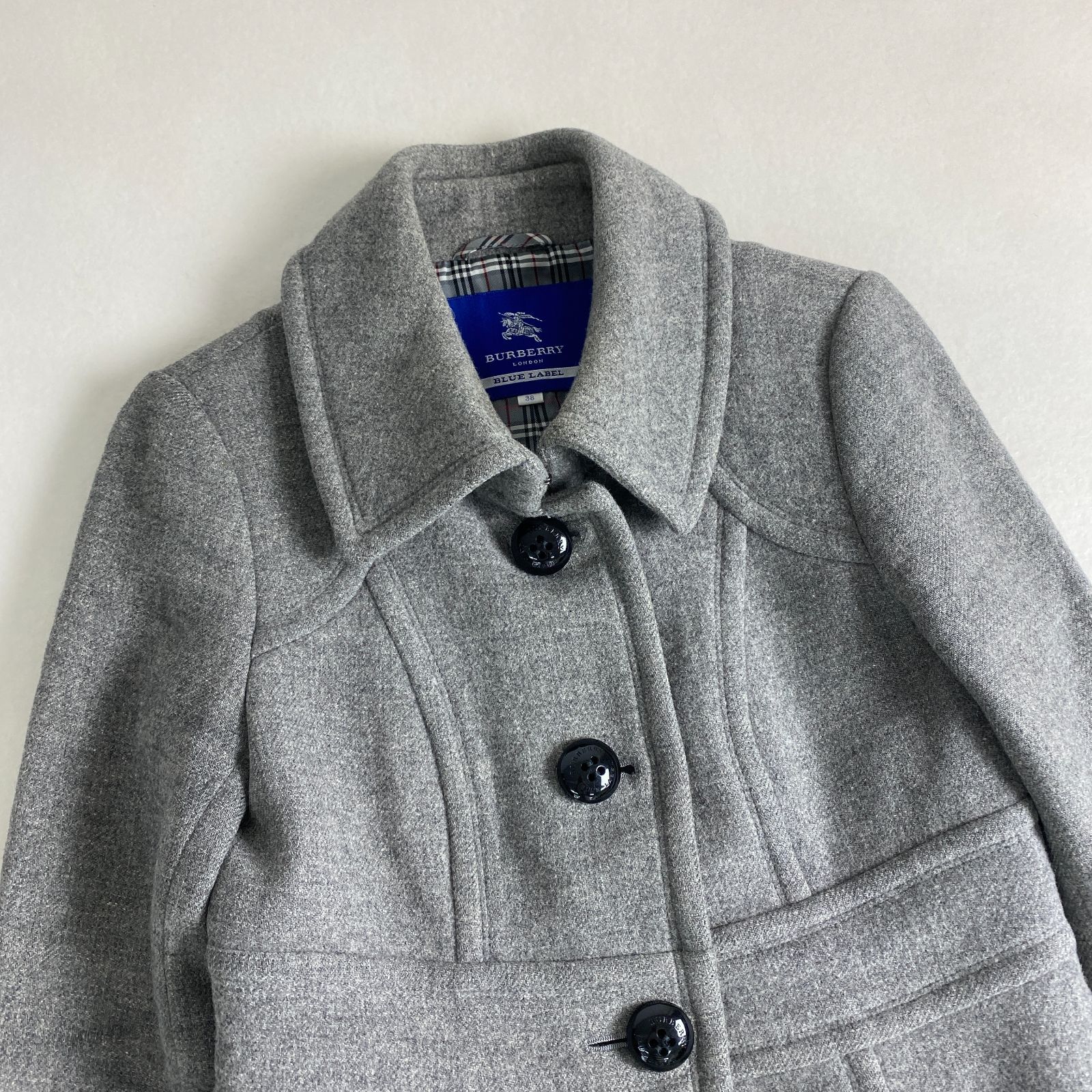 バーバリーブルーレーベル コート シングルフレア BURBERRY BLUE LABEL