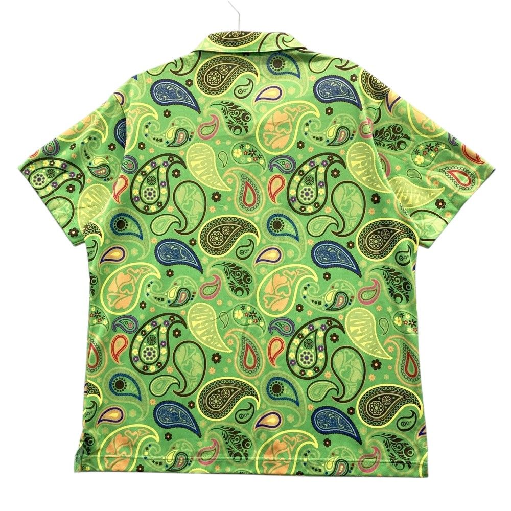 サイズ 4 DANCE WITH DRAGON ダンスウィズドラゴン 半袖ポロシャツ ペイズリー 総柄 グリーン系 240101514541 ゴルフウェア メンズ ストスト