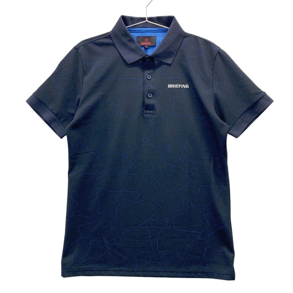 サイズ M BRIEFING GOLF ブリーフィング 半袖ポロシャツ 総柄 ネイビー系 240101541102 ゴルフウェア メンズ ストスト