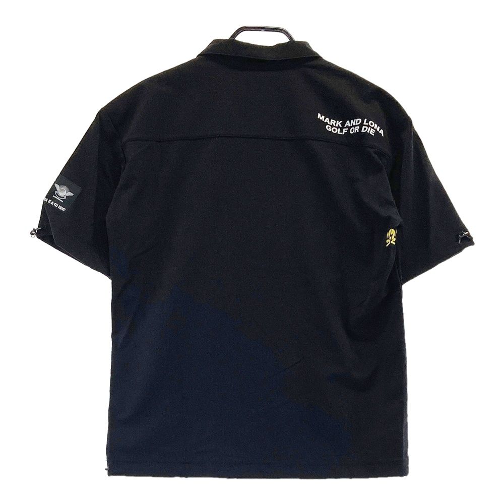 サイズ 44 MARK-LONA マークアンドロナ ハーフジップ 半袖ポロシャツ ブラック系 240101544365 ゴルフウェア メンズ ストスト