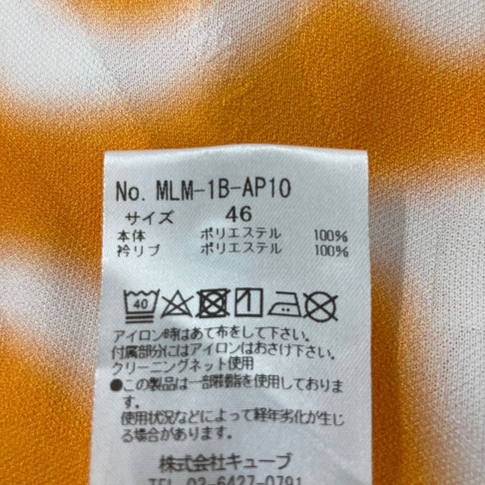 サイズ 46 MARK-LONA マークアンドロナ 半袖ポロシャツ ネオンロゴ 総柄 オレンジ系 240101544366 ゴルフウェア メンズ ストスト LLC-HASEGAWATOSO_COM