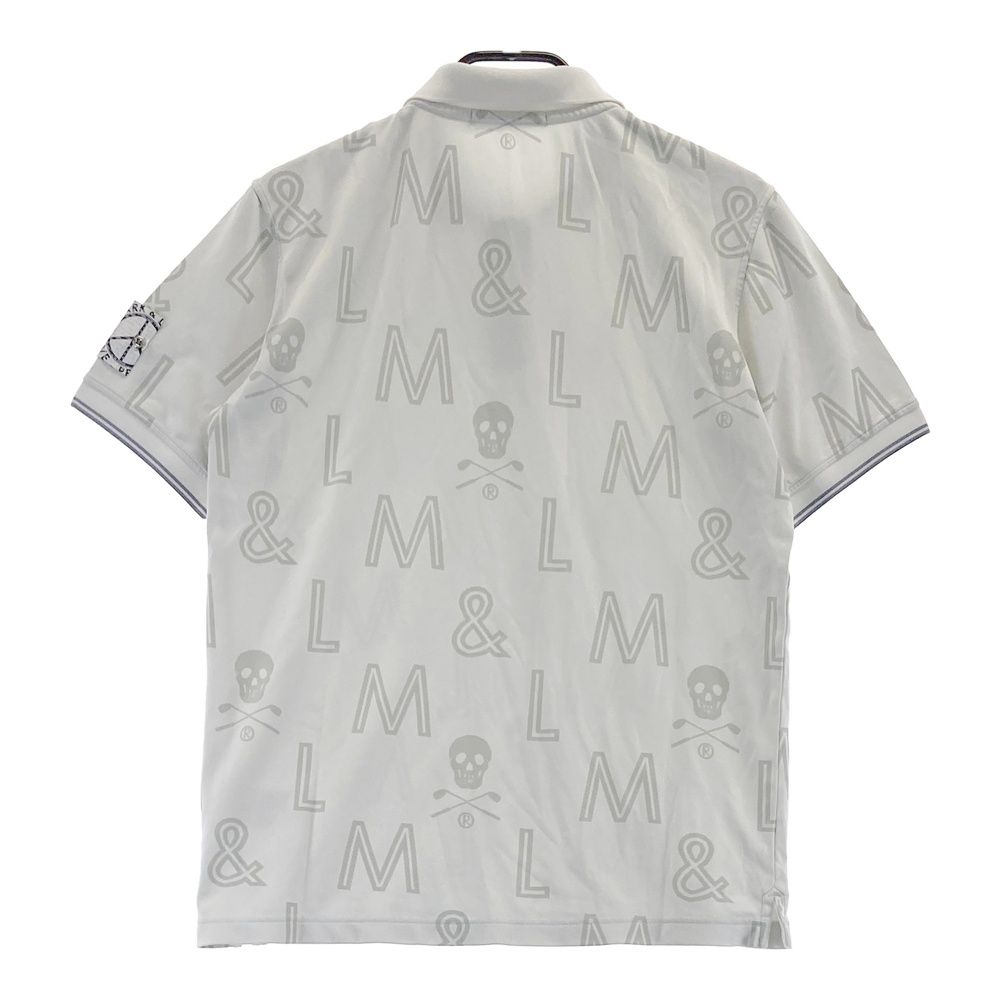 サイズ：46 MARK&LONA マークアンドロナ 半袖ポロシャツ ロゴ総柄
