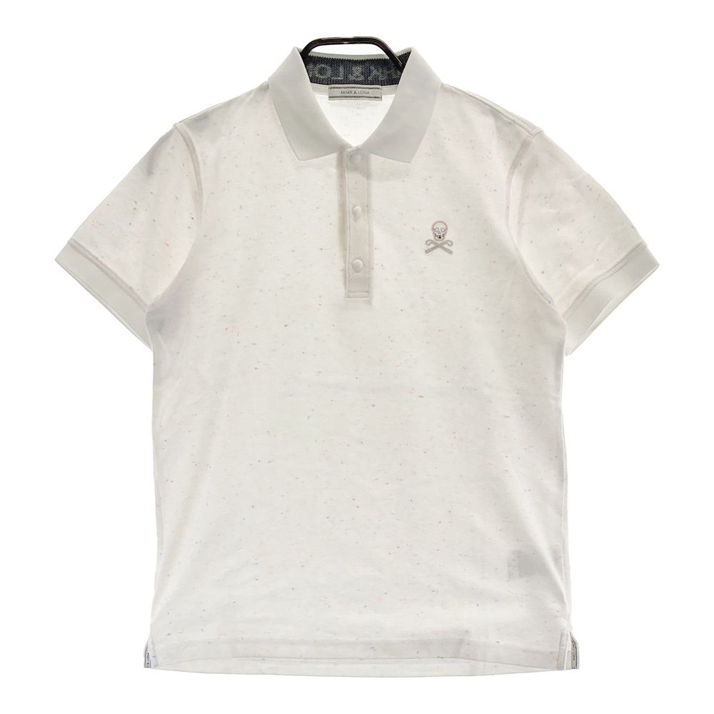 サイズ M MARK-LONA マークアンドロナ 半袖ポロシャツ ネップ ホワイト系 240101544372 ゴルフウェア メンズ ストスト